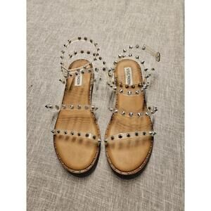 Steve Madden Travel Strappy Studded Flat Sandals